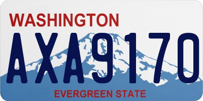 WA license plate AXA9170