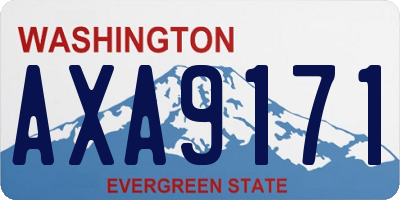 WA license plate AXA9171