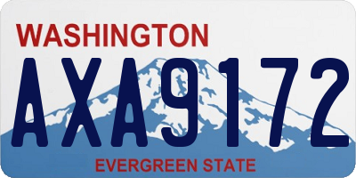 WA license plate AXA9172