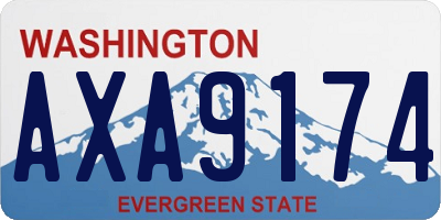 WA license plate AXA9174