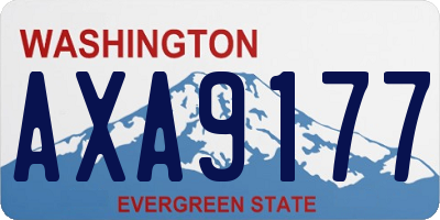 WA license plate AXA9177