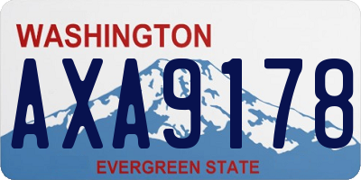 WA license plate AXA9178
