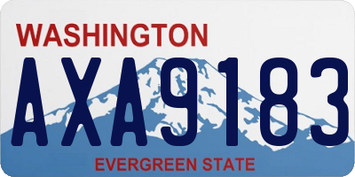 WA license plate AXA9183