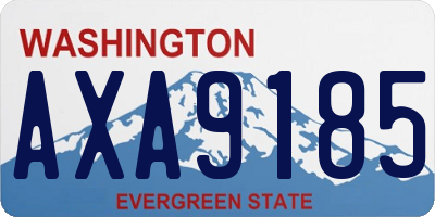 WA license plate AXA9185