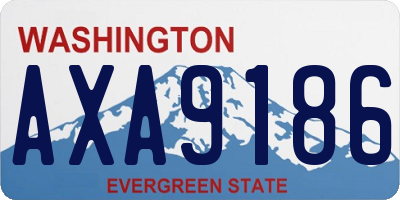 WA license plate AXA9186