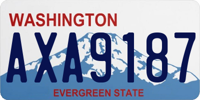 WA license plate AXA9187