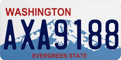 WA license plate AXA9188