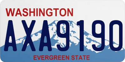 WA license plate AXA9190