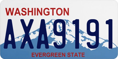 WA license plate AXA9191