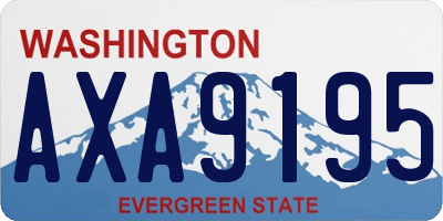 WA license plate AXA9195