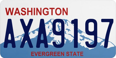 WA license plate AXA9197