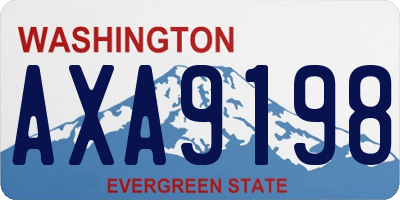 WA license plate AXA9198