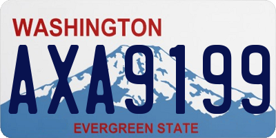 WA license plate AXA9199