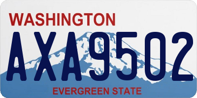 WA license plate AXA9502