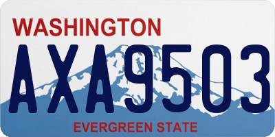 WA license plate AXA9503