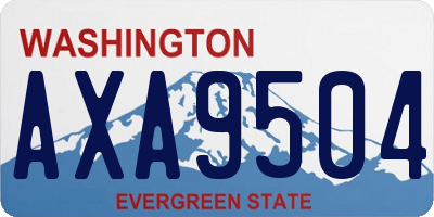 WA license plate AXA9504