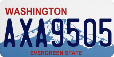 WA license plate AXA9505