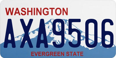 WA license plate AXA9506