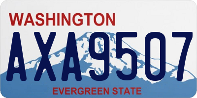 WA license plate AXA9507