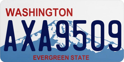 WA license plate AXA9509
