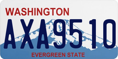 WA license plate AXA9510
