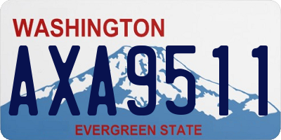 WA license plate AXA9511