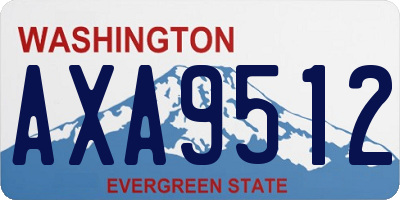 WA license plate AXA9512
