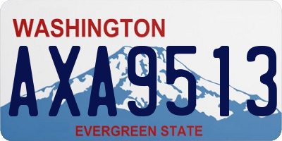 WA license plate AXA9513