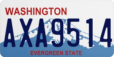 WA license plate AXA9514