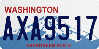 WA license plate AXA9517