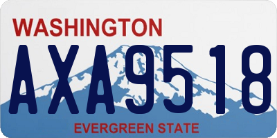 WA license plate AXA9518