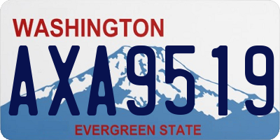 WA license plate AXA9519