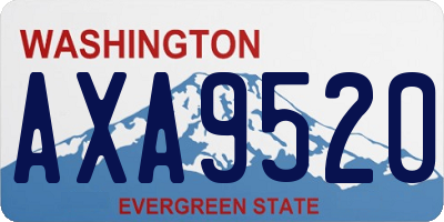WA license plate AXA9520