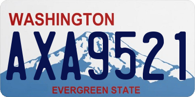WA license plate AXA9521