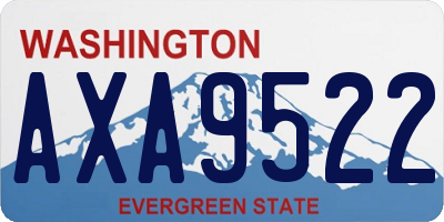 WA license plate AXA9522