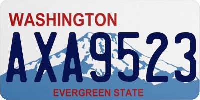 WA license plate AXA9523