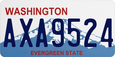 WA license plate AXA9524