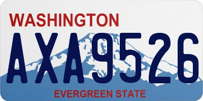 WA license plate AXA9526