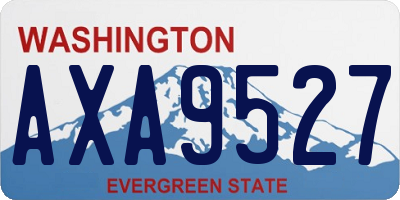 WA license plate AXA9527