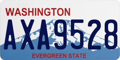 WA license plate AXA9528
