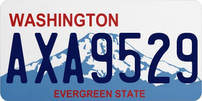 WA license plate AXA9529