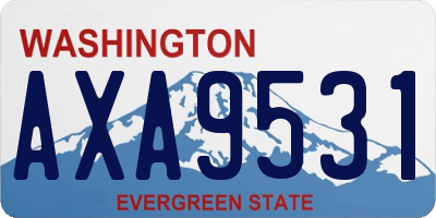 WA license plate AXA9531