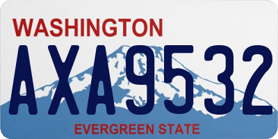 WA license plate AXA9532