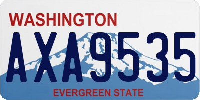 WA license plate AXA9535