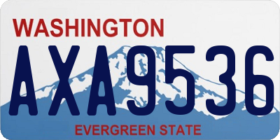 WA license plate AXA9536