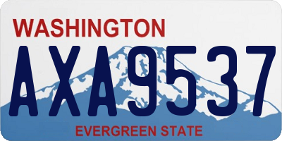 WA license plate AXA9537