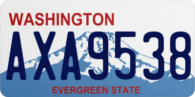 WA license plate AXA9538