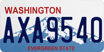 WA license plate AXA9540