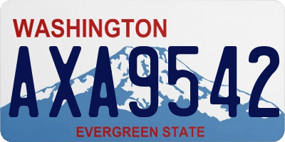 WA license plate AXA9542