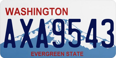 WA license plate AXA9543